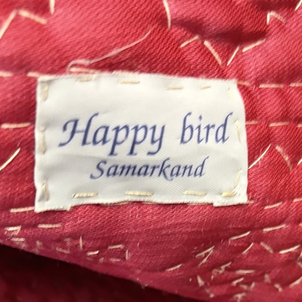 Happy Bird Samarkand Quilted Boho Jacket Uzbek Art To Wear Beaded Tassel Coat S - Picture 10 of 13